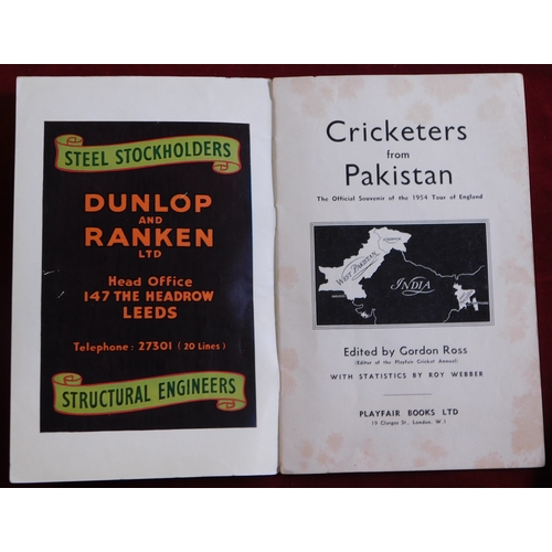 225 - A range of softbacks, with Jack Robertsons Benefit Book, Cricketers from Pakistan, Rothmans Test Cri... 