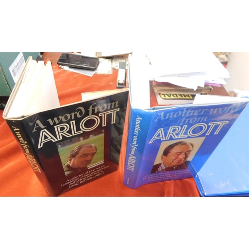 227 - Books, A collection of (10) hardback books by John Arlott, includes my Favourite Cricket Stories, Vi... 