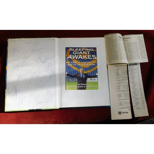 239 - Book 'Sleeping Giant Awakes', hard back fully illustrated in colour, players sign front inside cover... 