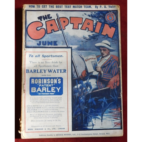 240 - Paperback book 'The Captain' illustrated 1909, worn and small tear on the back, but good other wise