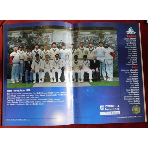 241 - 1st Test England v India 60 10 June 1996 programme with match ticket inside, and signed