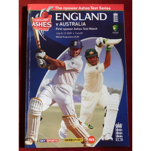 242 - England v Australia First power ashes test match programme  signed inside