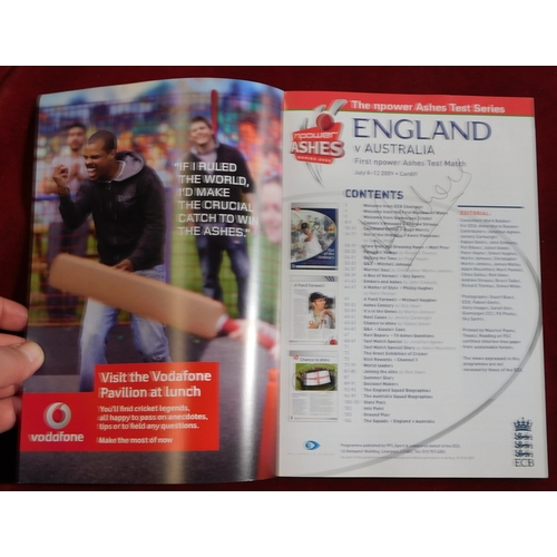 242 - England v Australia First power ashes test match programme  signed inside