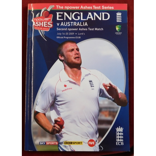 243 - A Collection of (14) of Cricket Third Test Match  glossy programmes some have ticket in side from th... 