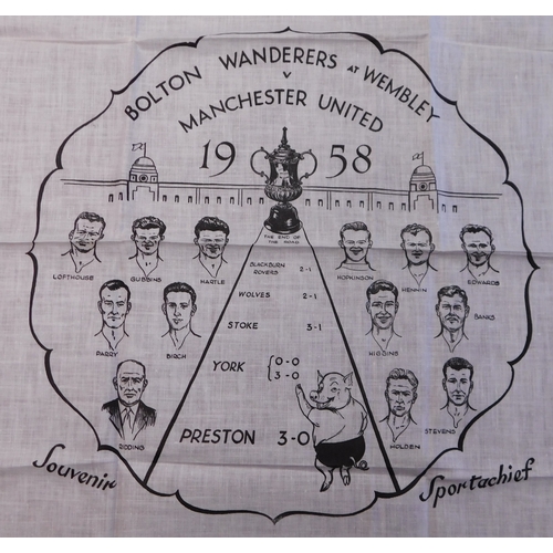 25 - FA Cup Final Bolton v Manchester United 1958 - a collection of ephemera from the Final just 3 months... 