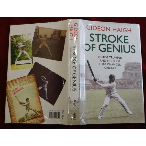 250 - Books, Gideon Haigh Stroke of Genius, The Test Match Career of Sir Jack Hobbs, The Heart of Cricket,... 