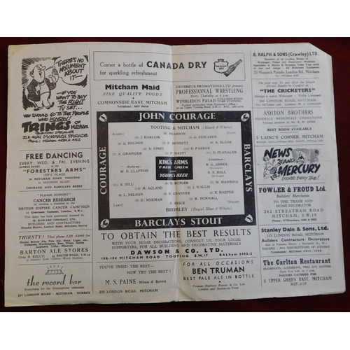 254 - A collection of (38) Bromley home programmes from seasons 1957/58 (23), 1958/59 (9), 1959/60 (1), 19... 