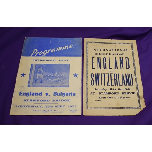 278 - Pirate programmes at Stamford Bridge Chelsea 4 Pagers England v Switzerland 11th May 1946 (Buick) so... 