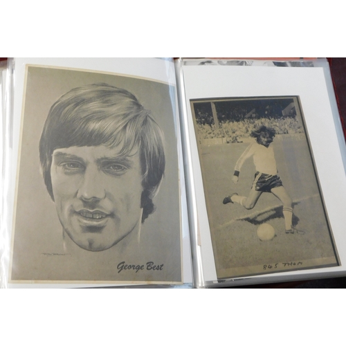 28 - A magnificent folder of George Best items. Includes a Funeral Service brochure, Itinerary with fligh... 