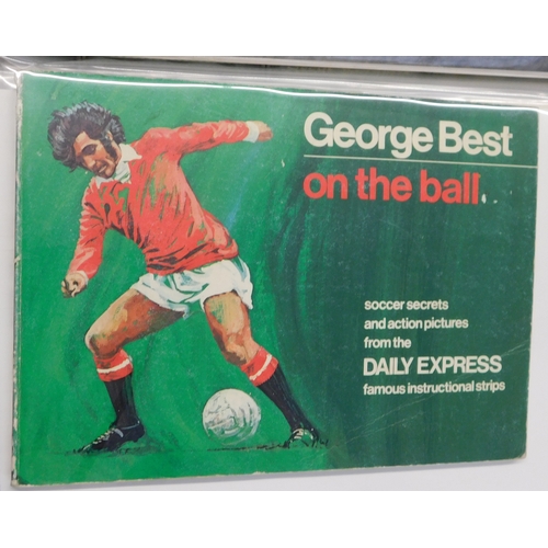 28 - A magnificent folder of George Best items. Includes a Funeral Service brochure, Itinerary with fligh... 