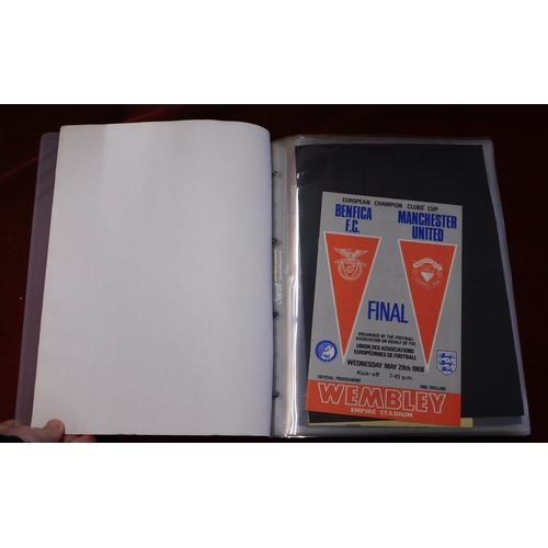 29 - European Cup Final 1968 Manchester United v Benfica. A folder of items relating to the European Cup ... 