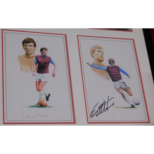 334 - A magnificent Limited Edition 106cms x 86cms framed colour sketches of the 1966 England World Cup vi... 