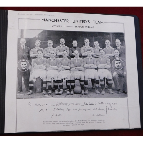 39 - A 38 Page album of Press Cuttings team photos, Players Brochure (FA Cup Final 1948) and many action ... 