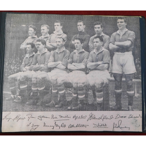 39 - A 38 Page album of Press Cuttings team photos, Players Brochure (FA Cup Final 1948) and many action ... 