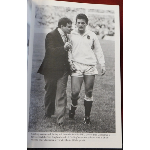 417 - Book Rugby Will Carling and Bill Beaumont, autobiography hard back good condition