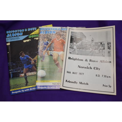 421 - Norwich City Aways 1977 (16 May) friendly v Norwich City 1882 (11 Dec Division one and 13 March FA C... 