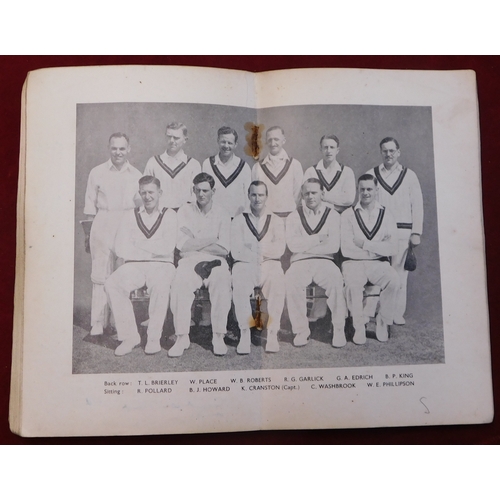 425 - Cricket The Lancashire County and Manchester Cricket Club 1947, 1948, 1949 and 1950, soft back some ... 