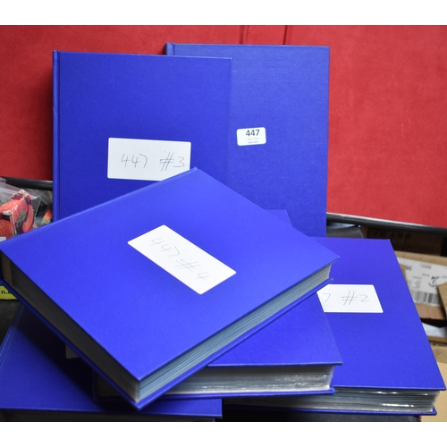 447 - A collection of 6 complete seasons of Chelsea home programmes all housed in custom made DJ Bookbinde... 