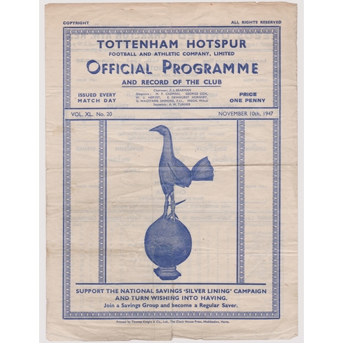 451 - Tottenham Hotspur v Chelsea London Challenge Cup Semi Final at White Hart Lane 10th November 1947. S... 