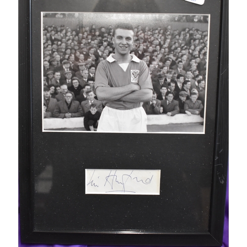 462 - Framed signed photo of Jimmy Armfield, signed at Bloomfield Road Stadium 1962 BUYER TO COLLECT