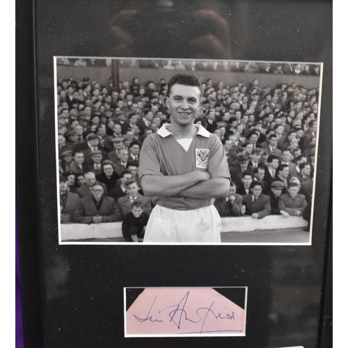 465 - Framed signed photo of Jimmy Armfield, signed outside Bloomfield Road, Blackpool 1964 BUYER TO COLLE... 