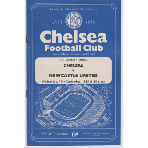 510 - Charity Shield programme Chelsea v Newcastle United played at Stamford Bridge 14th September 1955. S... 