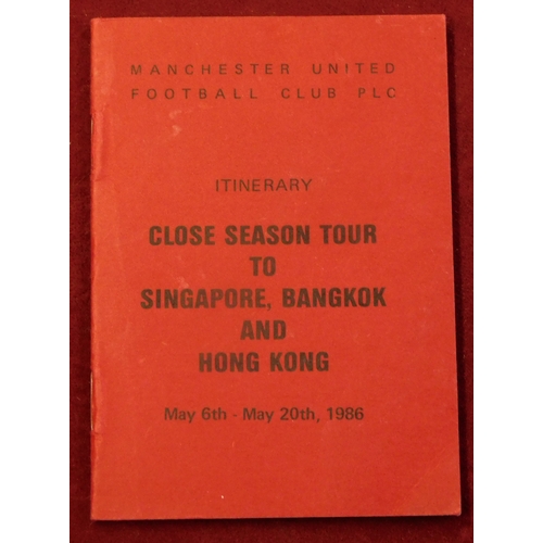 9 - A very rare Manchester United Itinerary card given to Directors and players for the close season tou... 