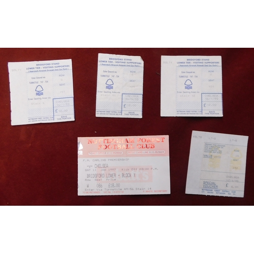 291 - A large collection of 500+ Chelsea away tickets predominantly from matches in the 1980s, 1990s, 2000... 