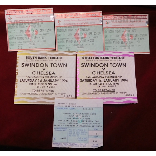 291 - A large collection of 500+ Chelsea away tickets predominantly from matches in the 1980s, 1990s, 2000... 