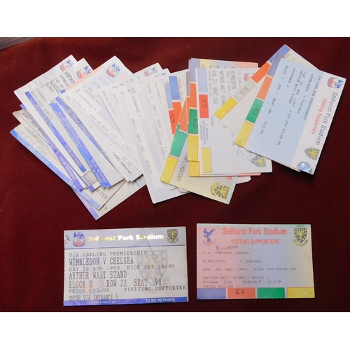 291 - A large collection of 500+ Chelsea away tickets predominantly from matches in the 1980s, 1990s, 2000... 