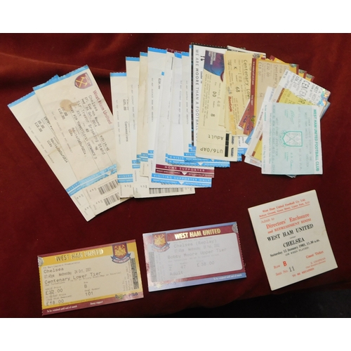 291 - A large collection of 500+ Chelsea away tickets predominantly from matches in the 1980s, 1990s, 2000... 