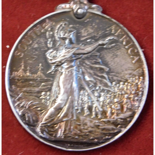 505 - British Queen's South Africa Medal with five clasps including 'South Africa 1901', 'South Africa 190... 