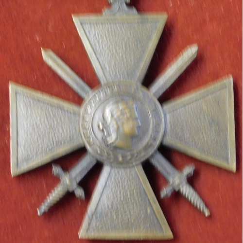 513 - French Croix de Guerre 1914-1915 with citation star and palm leave mention in despatches.