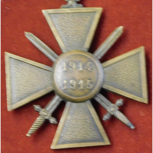 513 - French Croix de Guerre 1914-1915 with citation star and palm leave mention in despatches.