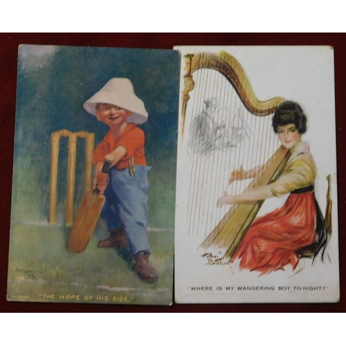 555 - WWI Postcards, wide range of artists. Good lot (38)