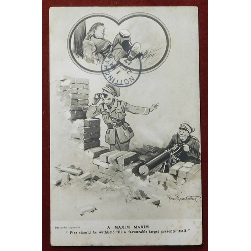 558 - WWI Bruce Bairnsfather artist 'By stander' postcards (26), used and unused