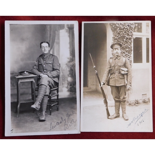 592 - British WWI RP Postcards (5) studio portraits of Soldiers including senior NCOs. A nice selection