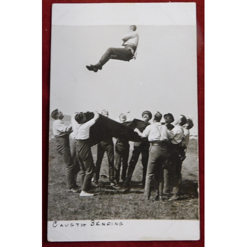 594 - British WWI RP Postcards (5) of regimental group photographs including Royal Artillery, Royal Fusili... 