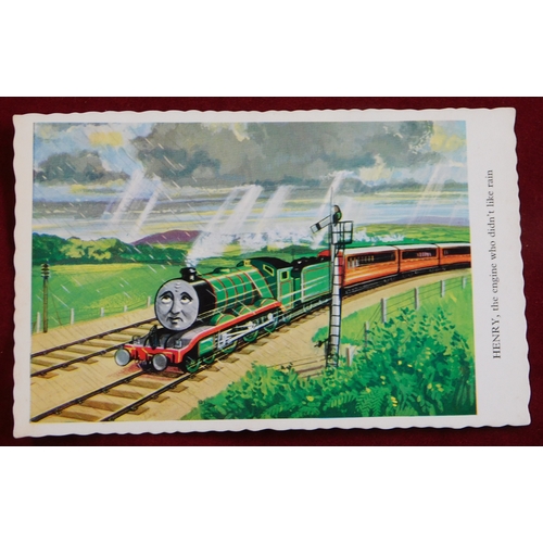 613 - British Thomas the Tank Engine postcards - a selection of mostly Henry the Green Engine, postcards b... 