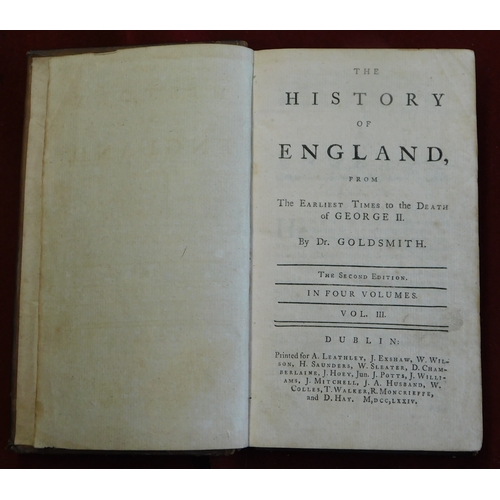 614 - Goldsmith, Dr - The History of England from the Earliest Times to the Death of King George II, secon... 