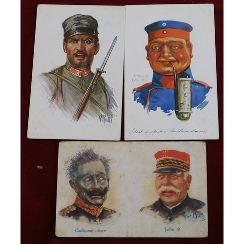 621 - WWI Artist Postcards - a good range with Flora White, Regimental, Fred Spurgin, McGill, Mary Hospall... 