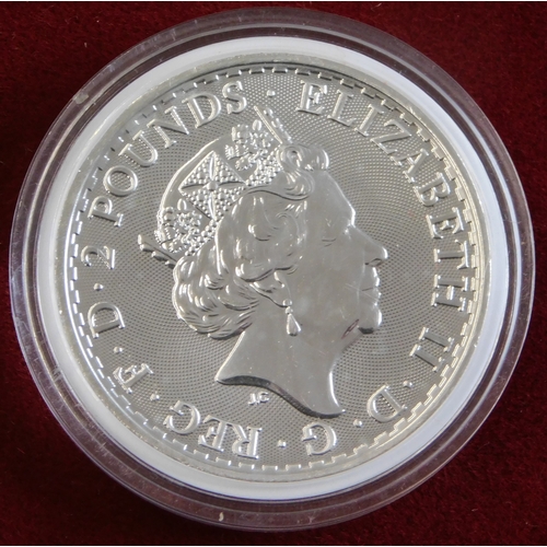 636 - Great Britain 1999 1oz Silver Britannia, mint in capsule