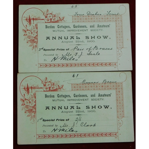 649 - Kent - Borden Village 1895, The Second Annual Show, Cottagers, Gardeners, & Amateurs' Mutual Improve... 