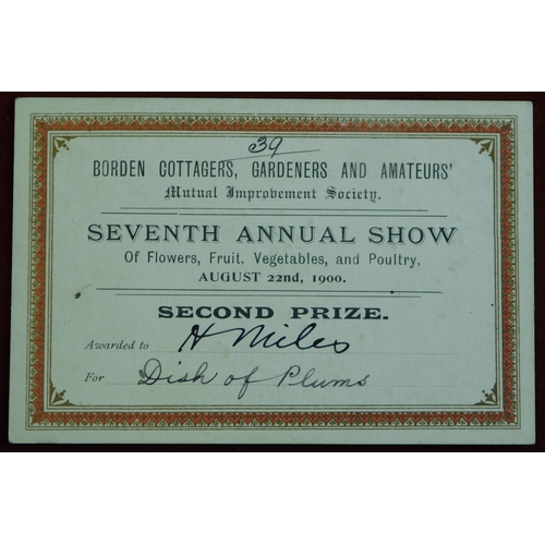 649 - Kent - Borden Village 1895, The Second Annual Show, Cottagers, Gardeners, & Amateurs' Mutual Improve... 