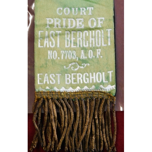 684 - Silk Sash, Court Pride of East Bergholt, no.7703 A.O.F good condition