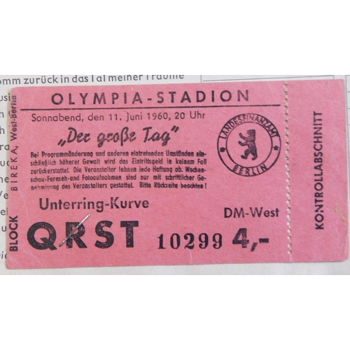 688 - Olympics - Der Grosse Tag (The Great Day) in Olympia Stadium Berlin, 1960. With original inserts and... 