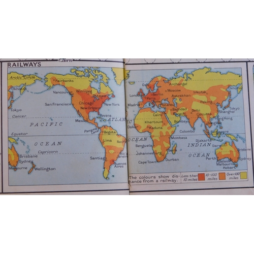 700 - Atlas (3) - Collins Westminster Atlas 1957, Philips Modern School Atlas 1971, Pocket Atlas of the Wo... 