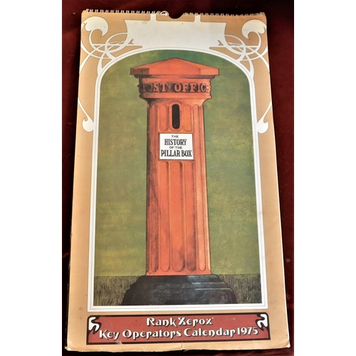 736 - Calendar Rank Xerox - 'History of the Pillar Box' - Pictures of pillar boxes dating from 1850-1975 a... 