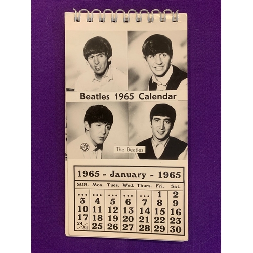 801 - Beatles Original 1964 Mini-Calendar - A Top Star original promotional 1965 mini flick book calendar ... 