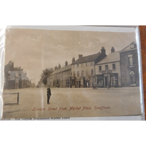 625 - Swaffham (Norfolk) - A lifetime fine collection in an album with a wide range of good postcards of t... 